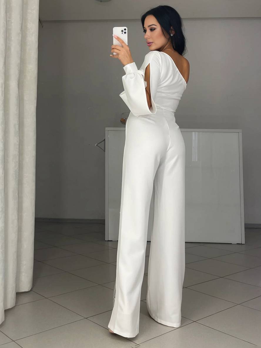 Levoire | Robe À Une Épaule Évasée Avec Fente Sur Le Côté À Manches Longues Pour Femme Casual Élégant Détendu Cérémonie