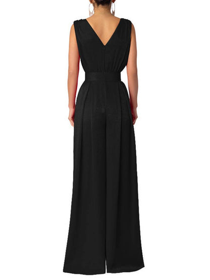 Levoire | Large Jambe Combinaisons Elochet Plonge Poches Sans Manches Femmes Décontracté