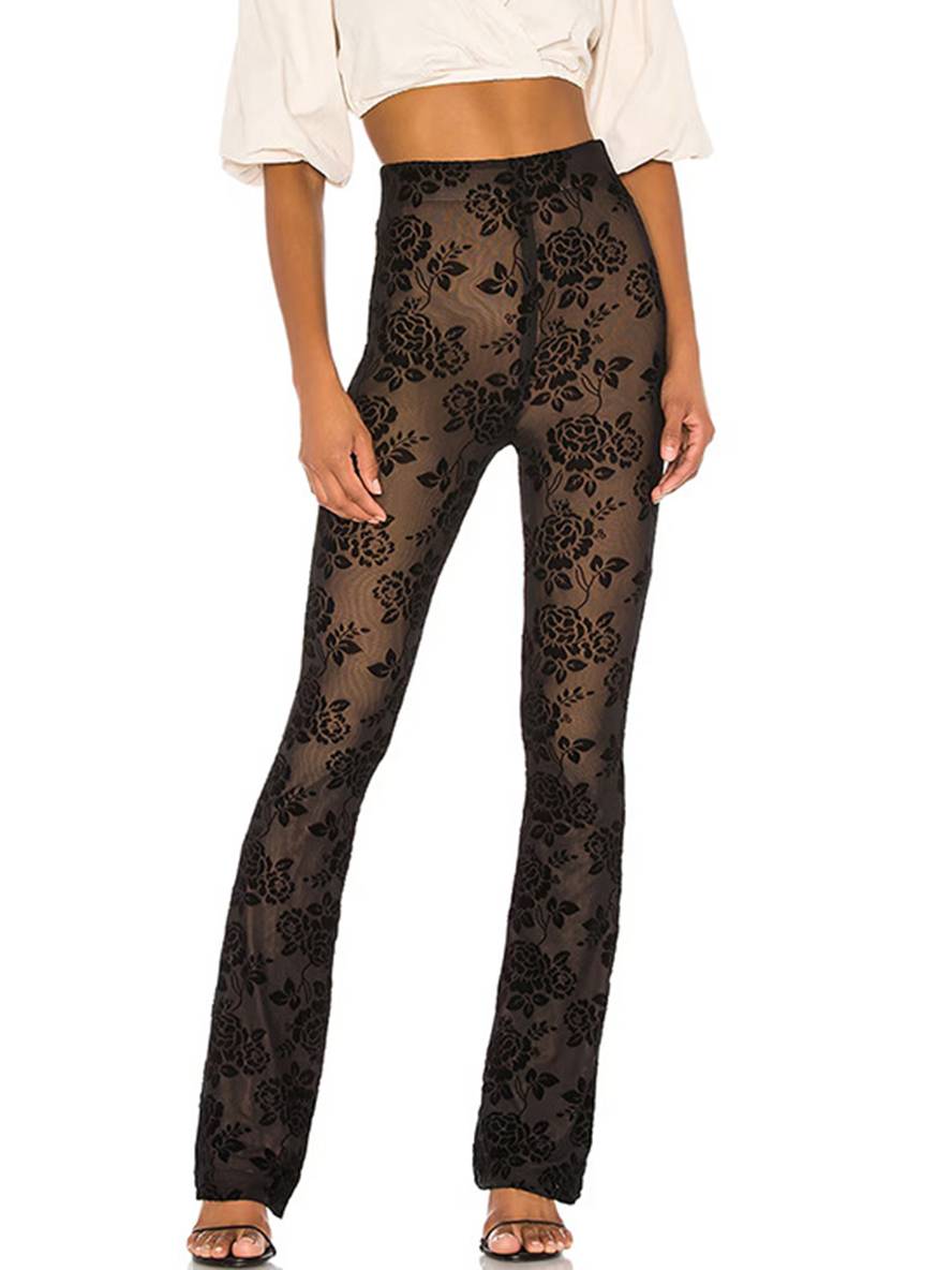 Levoire | Pantalon Slim Fit Uni Taille Haute Femmes Élégant Vintage Mode Décontractée Leggings
