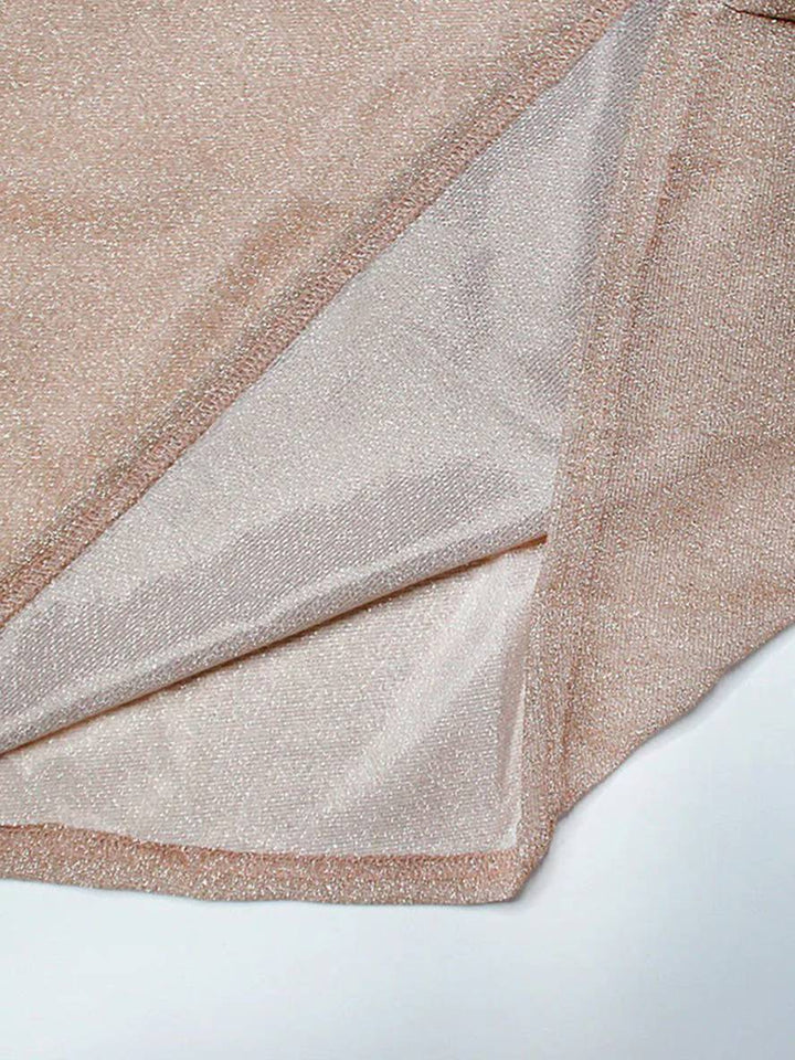 Levoire | Robe De Soirée Élégante Longue À Paillettes Brillantes Décolleté En V Manches Longues Cérémonie