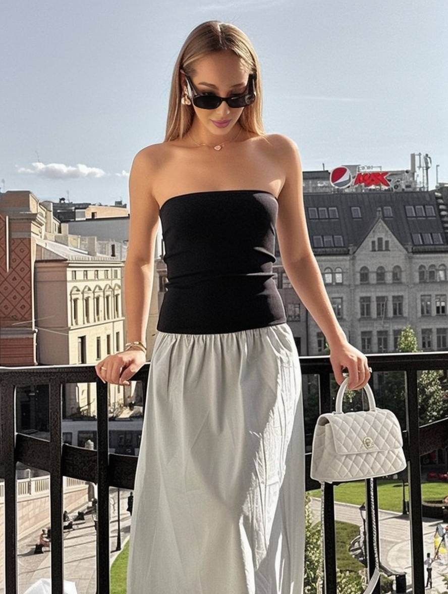 Levoire | Élégante Robe Bustier Longue Sans Manches Femme Mode Décontractée Bal De Fin D'Année