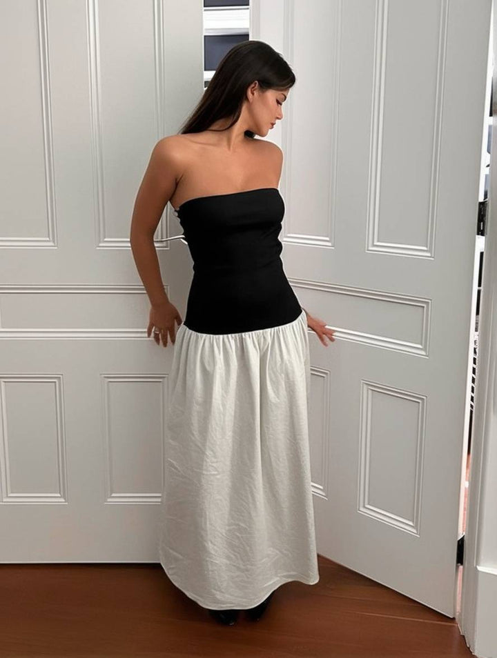 Levoire | Élégante Robe Bustier Longue Sans Manches Femme Mode Décontractée Bal De Fin D'Année