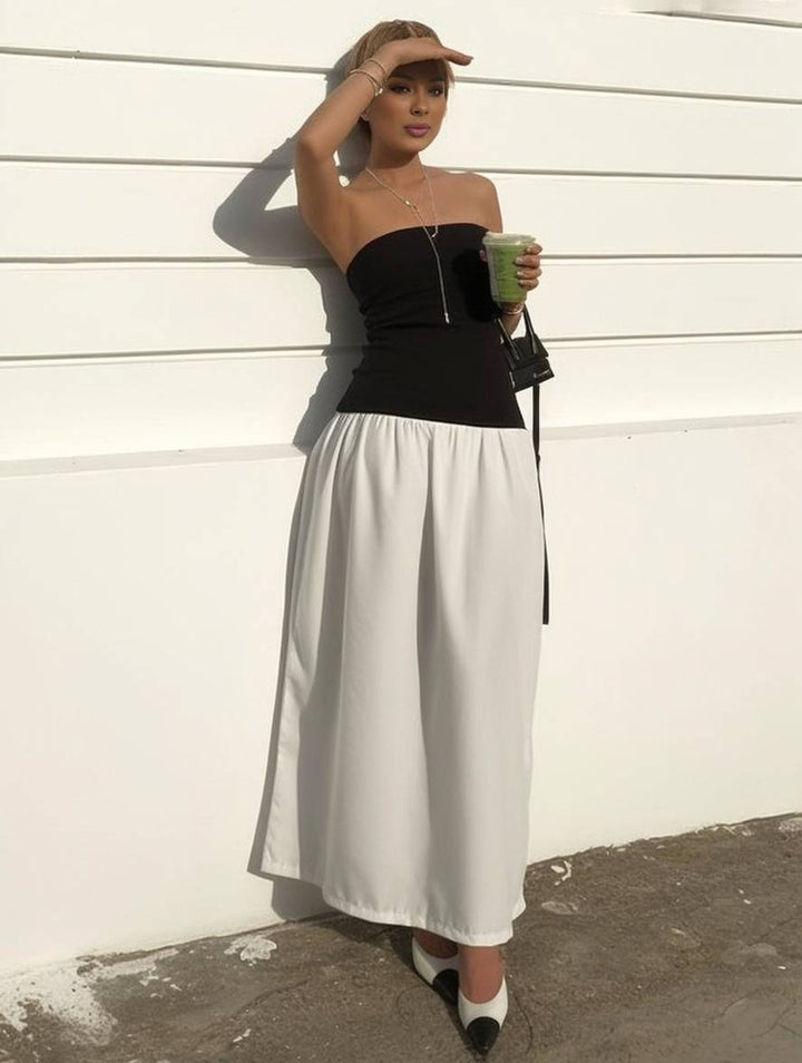 Levoire | Élégante Robe Bustier Longue Sans Manches Femme Mode Décontractée Bal De Fin D'Année