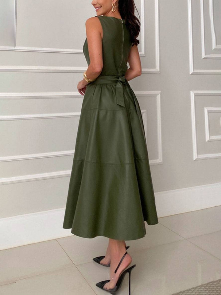 Levoire | Robe Trapèze Longue Sans Manches Femme Élégante Décontractée Cocktail Bal De Fin D'Études