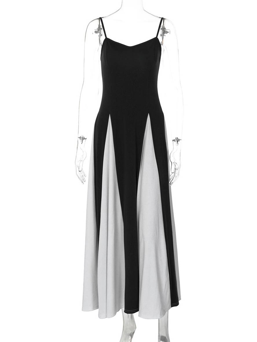 Levoire | Robe Longue Ajustée Dos Nu Avec Fines Bretelles Sans Manches Pour Femmes Élégante Décontractée Soirée Bal Bal De Fin D'Études
