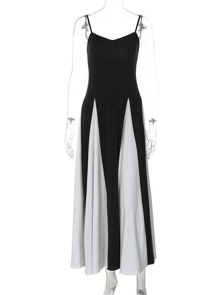 Levoire | Robe Longue Ajustée Dos Nu Avec Fines Bretelles Sans Manches Pour Femmes Élégante Décontractée Soirée Bal Bal De Fin D'Études