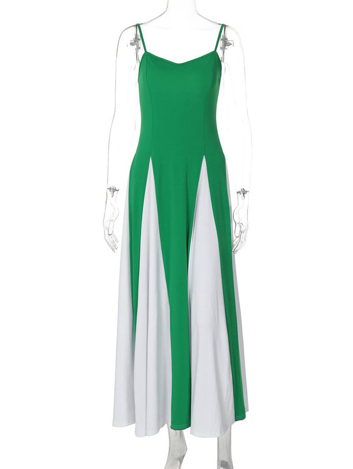 Levoire | Robe Longue Ajustée Dos Nu Avec Fines Bretelles Sans Manches Pour Femmes Élégante Décontractée Soirée Bal Bal De Fin D'Études