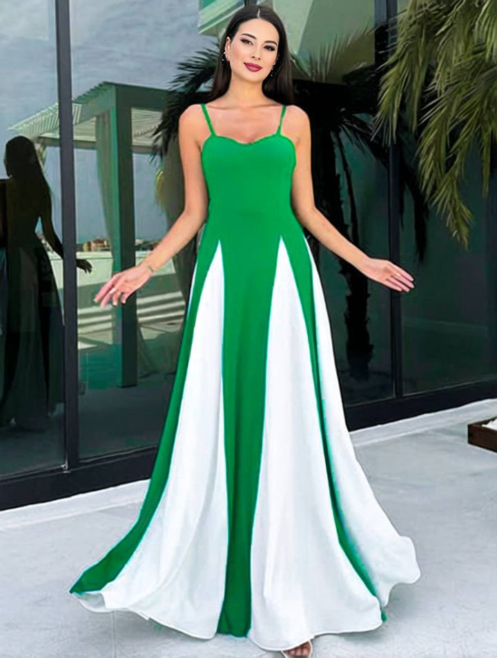Levoire | Robe Longue Ajustée Dos Nu Avec Fines Bretelles Sans Manches Pour Femmes Élégante Décontractée Soirée Bal Bal De Fin D'Études