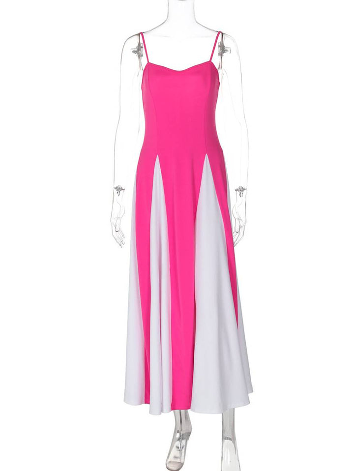 Levoire | Robe Longue Ajustée Dos Nu Avec Fines Bretelles Sans Manches Pour Femmes Élégante Décontractée Soirée Bal Bal De Fin D'Études