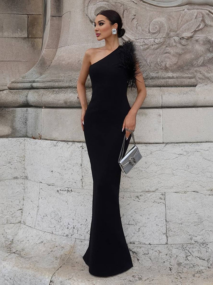 Levoire | Robe De Soirée Élégante En Sirène À Une Épaule Cintrée Longue