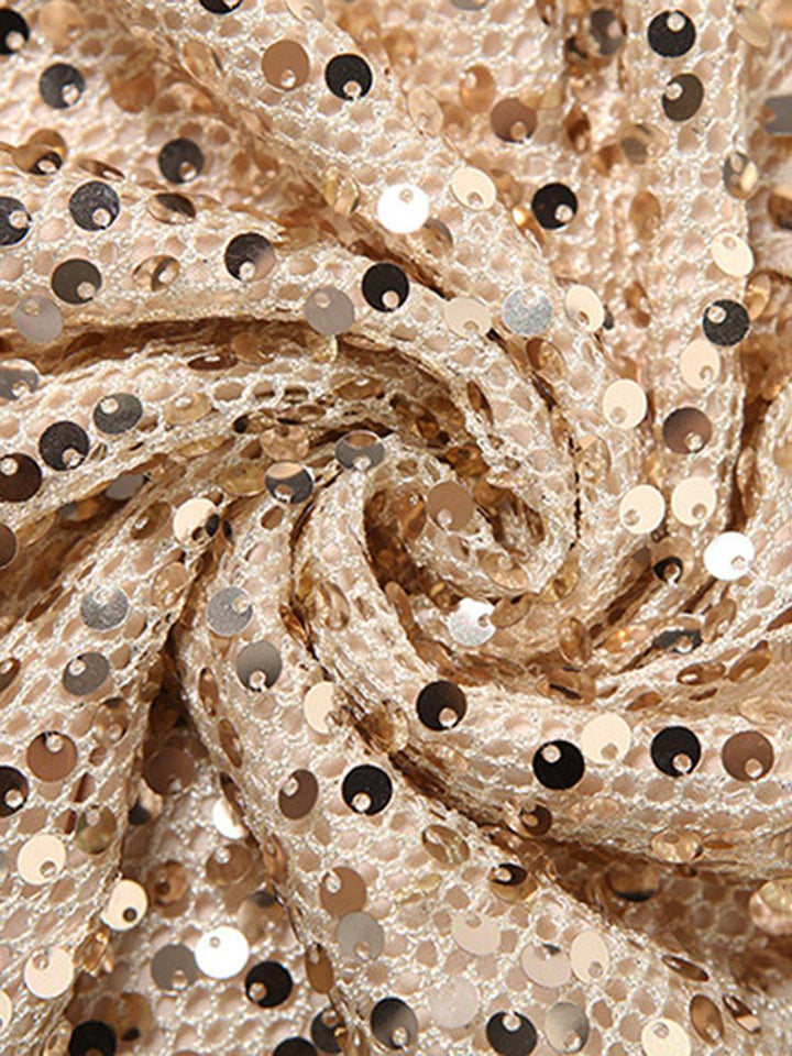 Levoire | Robe Sirène Longue En Sequins Brillante Avec Décolleté Profond Dos Nu Sans Manches Élégante Robe De Soirée Pour Femmes