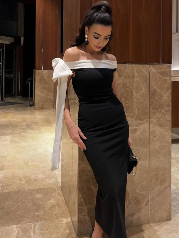 Levoire | Robe Longue Sculptante À Encolure Bateau Sans Manches Pour Femmes Élégante Soirée Bal Prom Invité Mariage