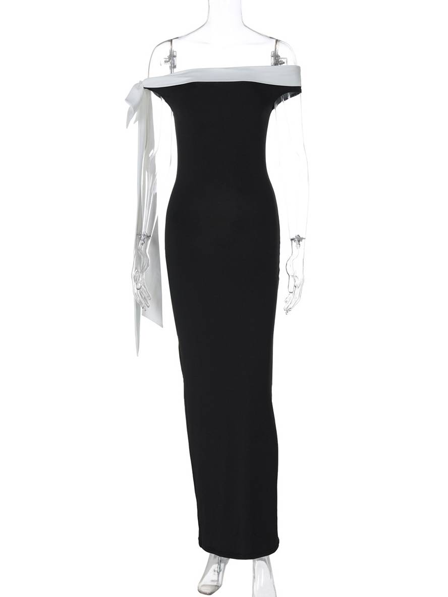 Levoire | Robe Longue Sculptante À Encolure Bateau Sans Manches Pour Femmes Élégante Soirée Bal Prom Invité Mariage