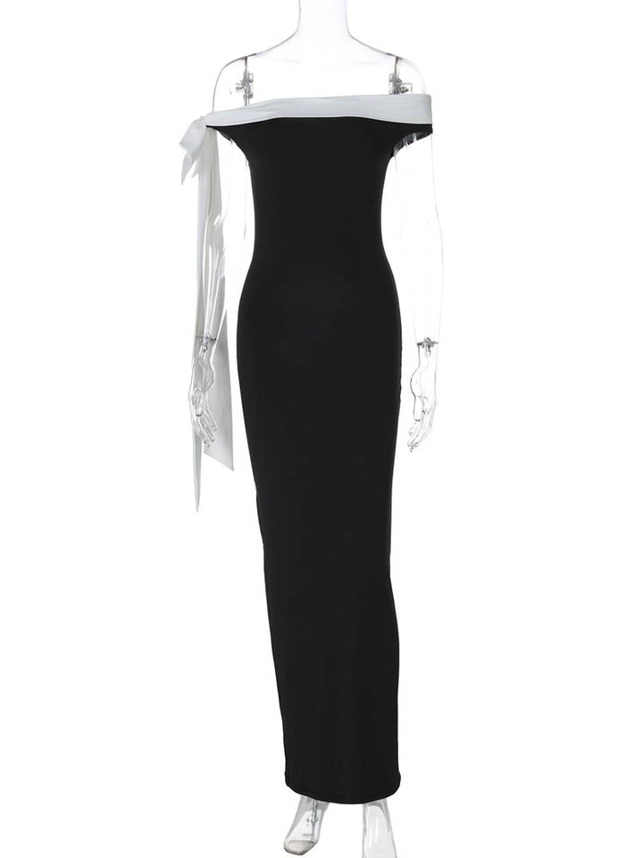 Levoire | Robe Longue Sculptante À Encolure Bateau Sans Manches Pour Femmes Élégante Soirée Bal Prom Invité Mariage
