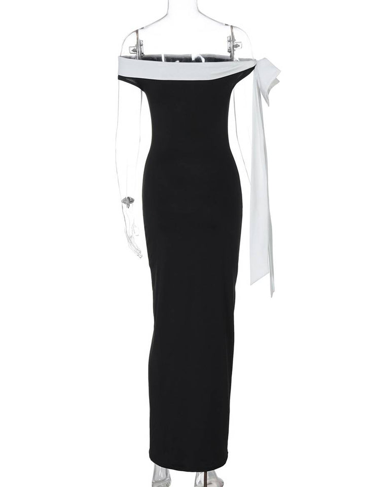 Levoire | Robe Longue Sculptante À Encolure Bateau Sans Manches Pour Femmes Élégante Soirée Bal Prom Invité Mariage