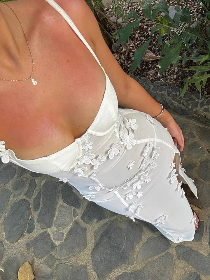 Levoire | Robe Longue À Bretelles Fines Sans Manches Femme Élégante Décontractée Robe De Soirée Pour Mariage Robe De Plage