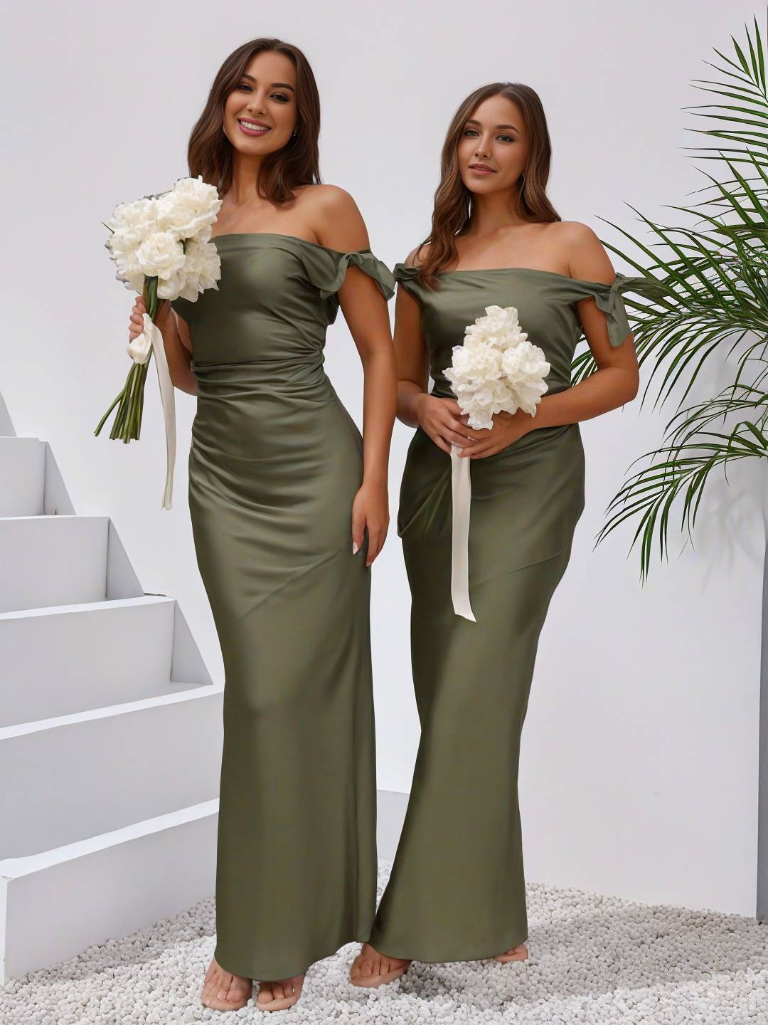 Levoire | Robe Demoiselle D'Honneur Robe En Satin Décolleté Bateau Sans Manches Dames Élégante Soirée Mariage
