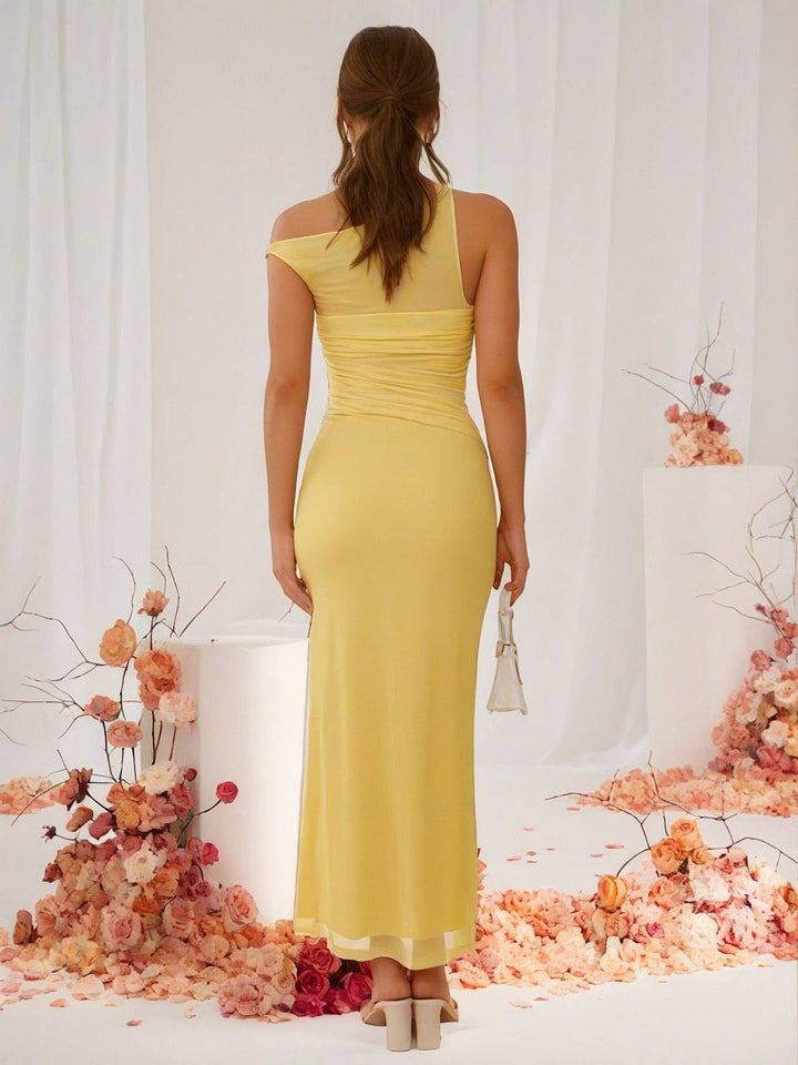 Levoire | Robe En Tulle Longue À Épaule Dénudée Sans Manches Pour Femmes Élégante Invitée De Mariage Robe De Plage