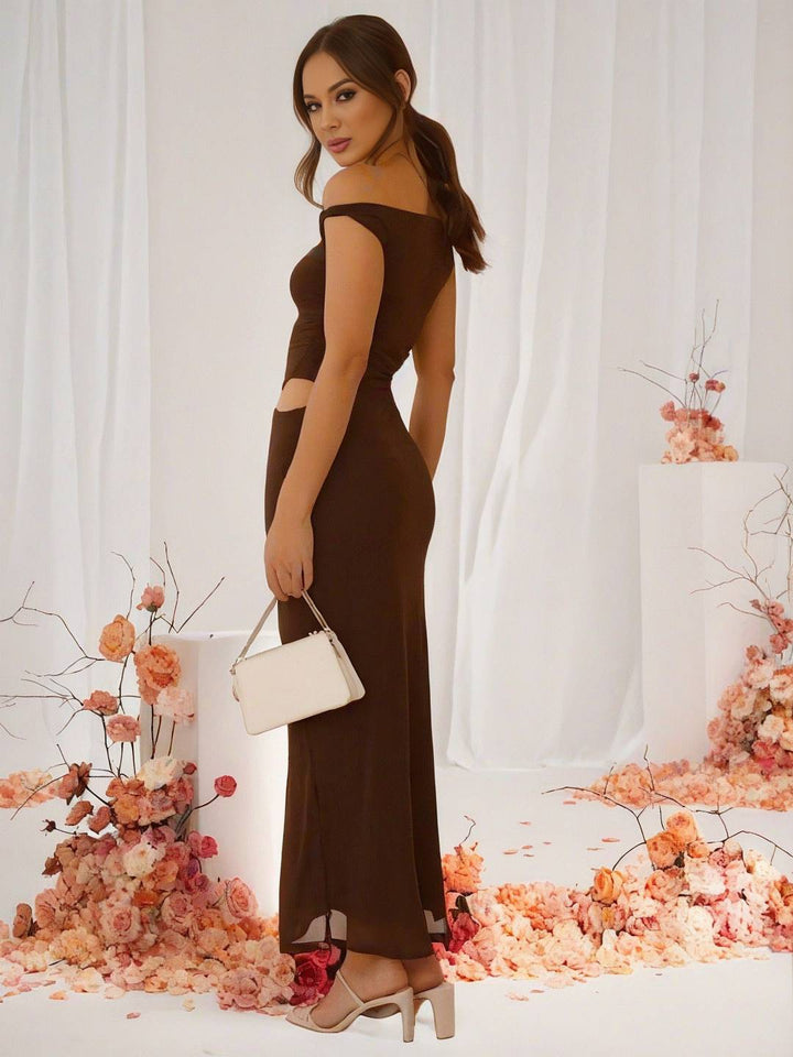 Levoire | Robe En Tulle Longue À Épaule Dénudée Sans Manches Pour Femmes Élégante Invitée De Mariage Robe De Plage