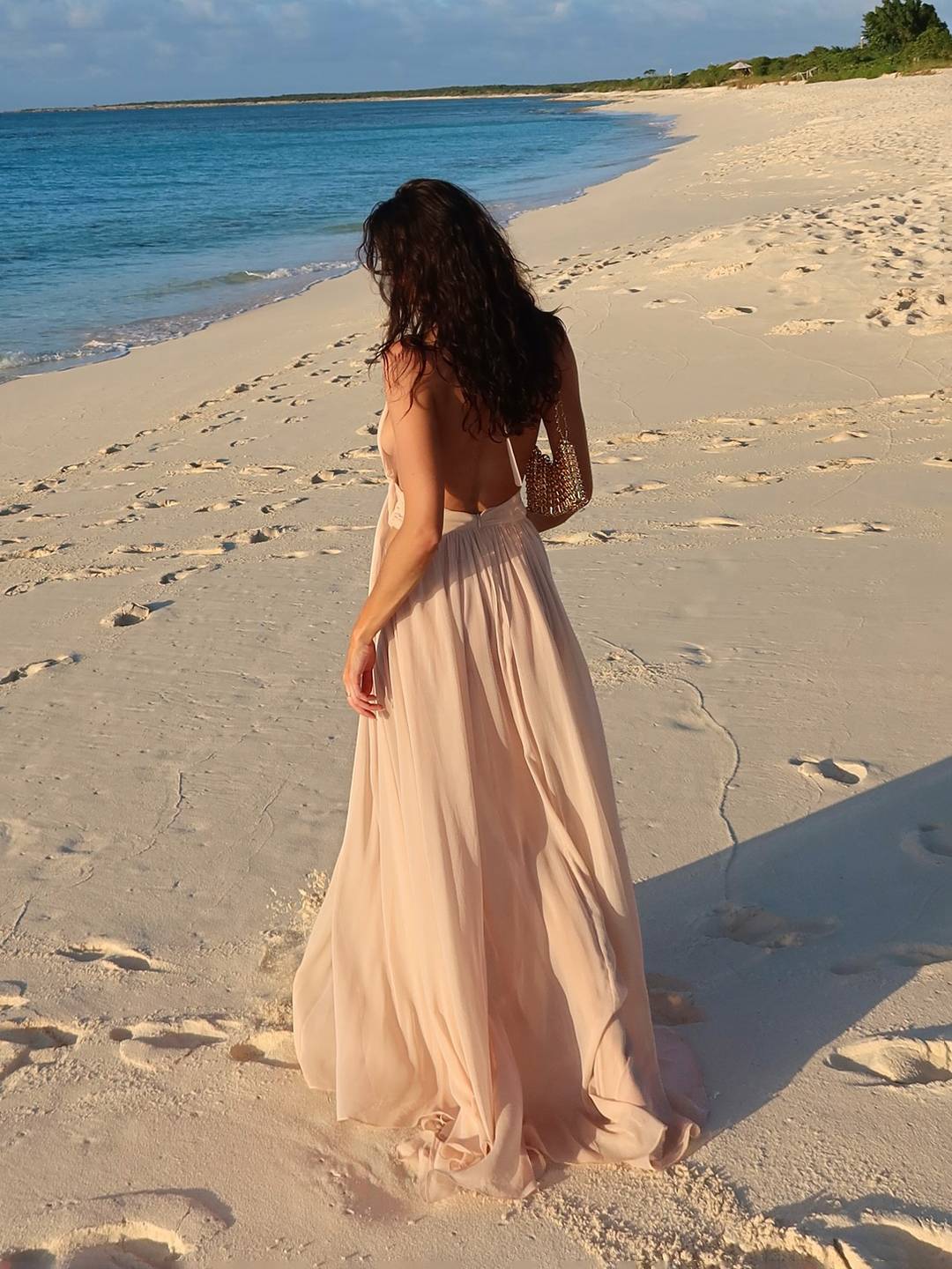 Levoire | Robe Longue Décolleté Dos Col Halter Plongeant Sans Manches Robe De Soirée Élégante Pour Mariage Robe De Plage
