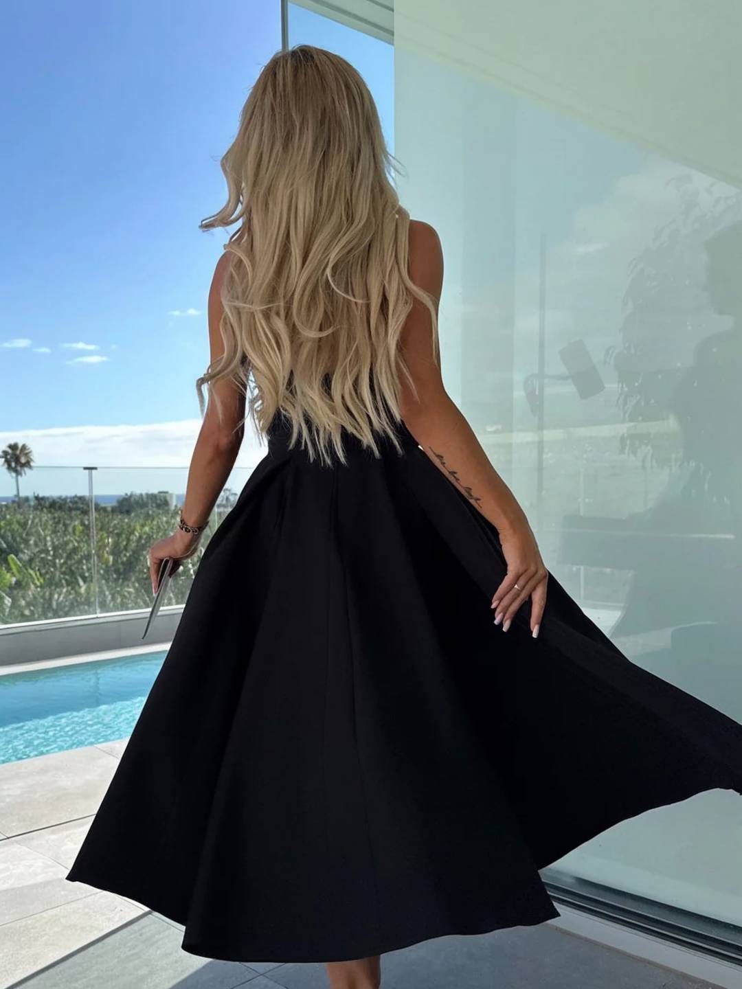 Levoire | Robe Longue En A Sans Manches Sans Bretelles Pour Femmes Décontractée Élégante Prom Fête Robe De Cocktail Anniversaire