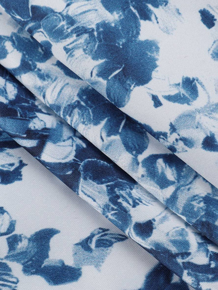 Levoire | Robe Courte Motif Floral Nœud Sans Manches Femme Élégante Vintage Cocktail