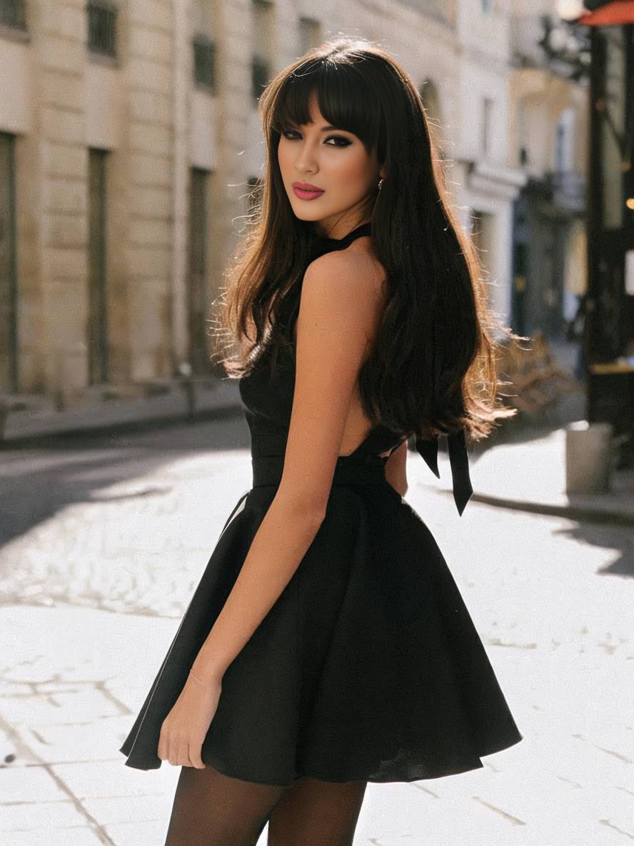 Levoire | Robe Cintrée Sans Épaules Dos Nu Col Halter Nœud Sans Manches Femme Élégant Bal De Promotion Soirée