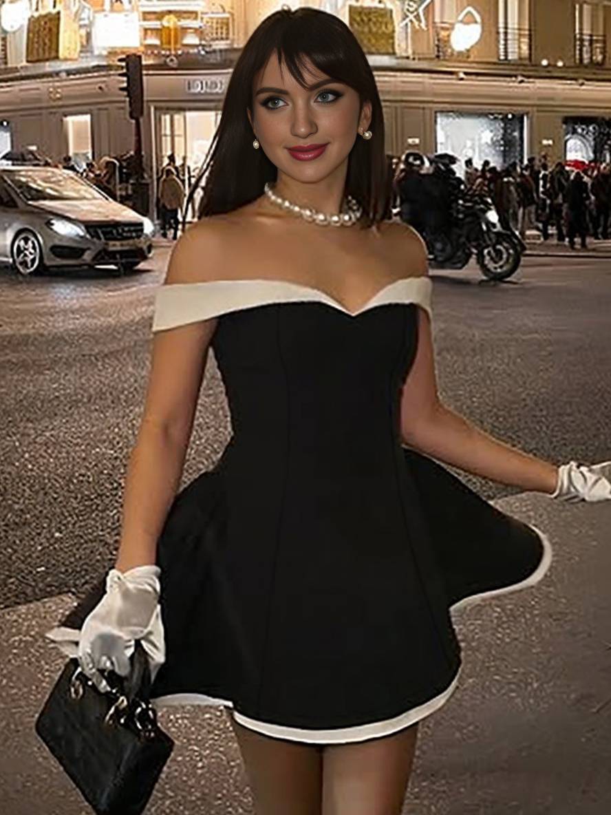 Levoire | Bottes Kol Robe Dos Nu Sans Manches Femmes Élégant Décontracté Vintage Bal Fête Cocktail Robe