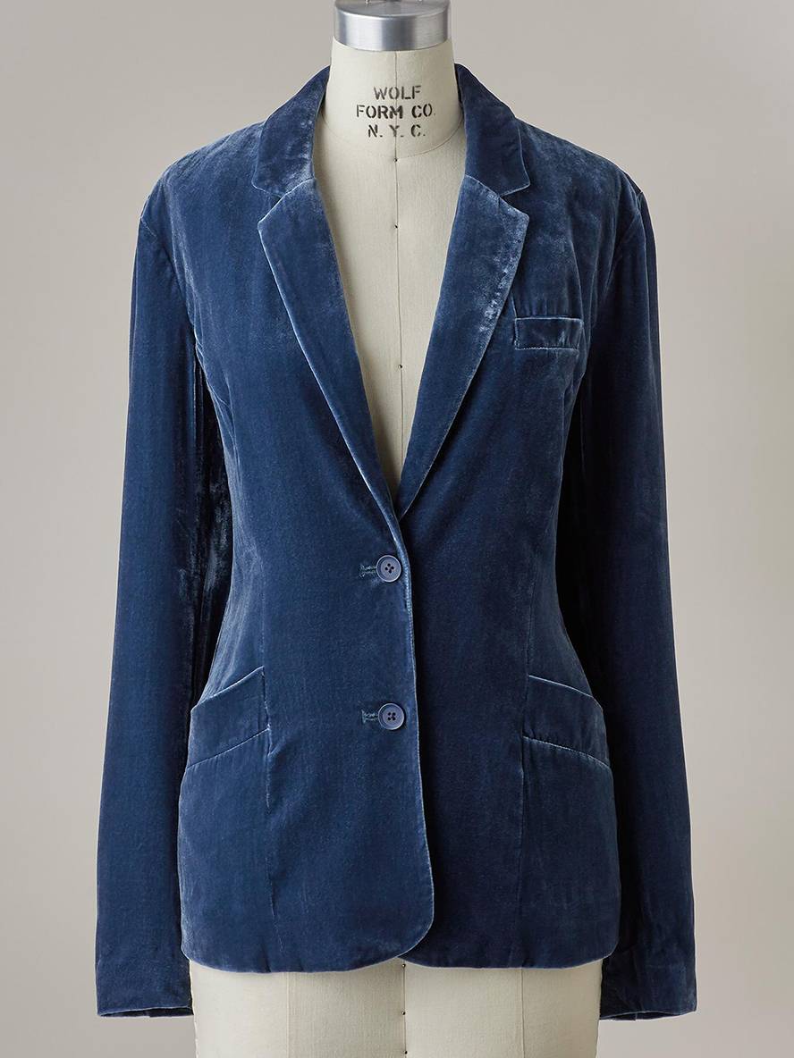 Levoire | Blazer Velours Vintage Boutons Poches Col Revers Femme Vêtements De Loisirs