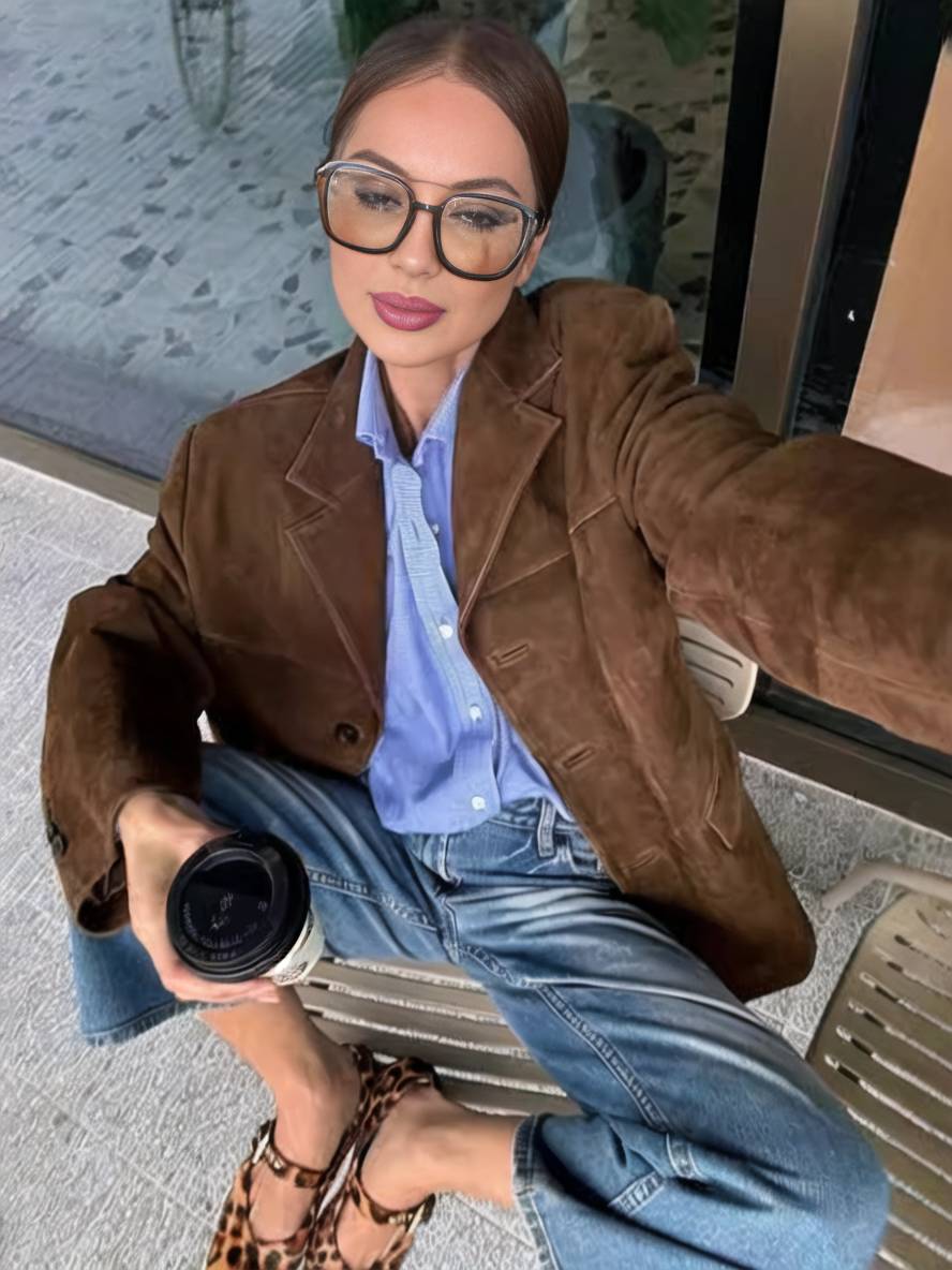 Levoire | Blazer Uni Avec Boutons Poches Manches Longues Dames Élégant Décontracté Veste Ample