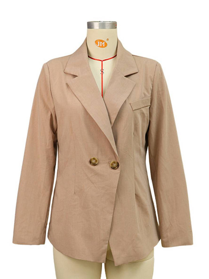 Levoire | Blazer Pour Bureau Boutons Poches Manches Longues Femmes Élégant Décontracté Large Veste