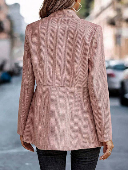 Levoire | Blazer Chevron Cut V Manches Longues Femme Élégant Casual Mode Veste