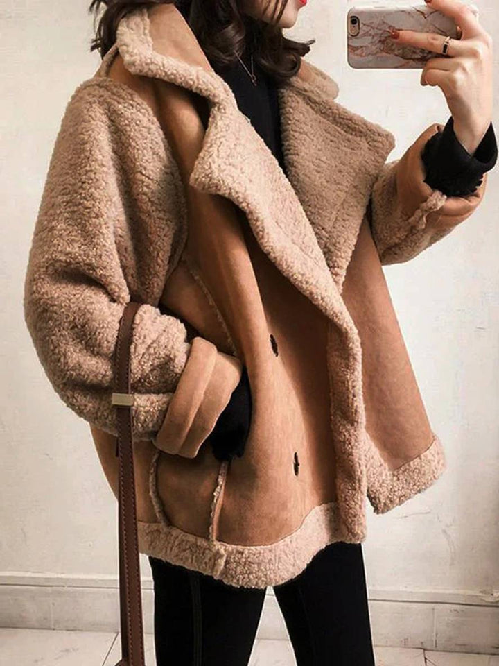 Levoire | Veste Aviateur En Peau D'Agneau Chic Hiver Femme Perfecto Veste Khaki
