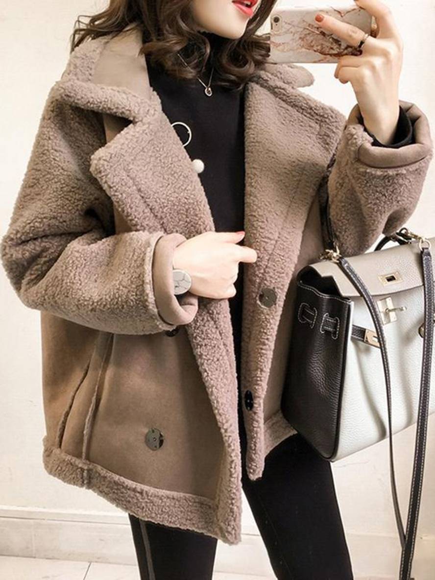 Levoire | Veste Aviateur En Peau D'Agneau Chic Hiver Femme Perfecto Veste Café