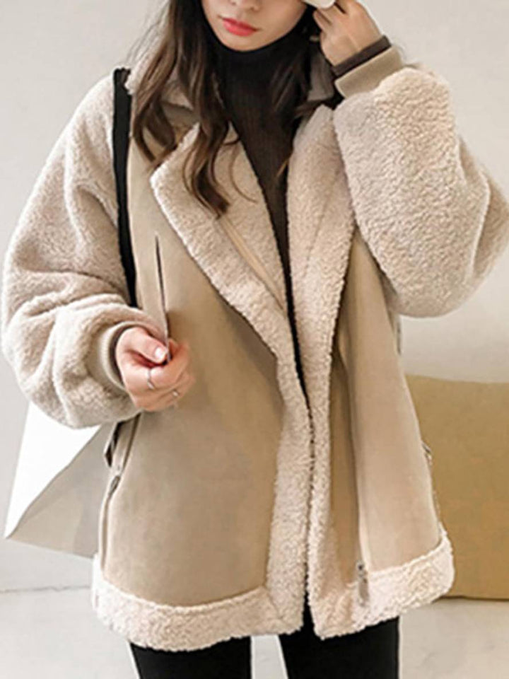 Levoire | Blouson Style Pilote En Suède Teddy Oversize Veste D'Hiver