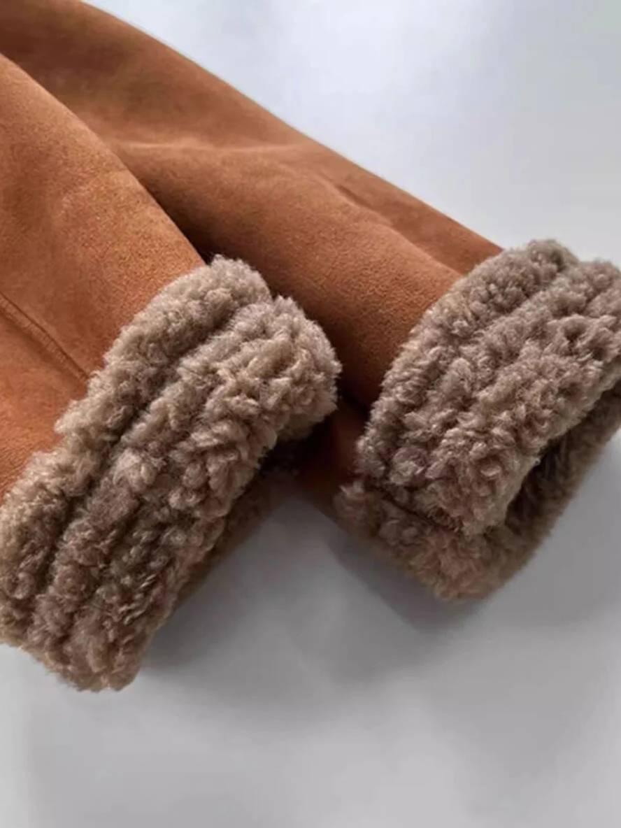 Levoire | Veste Pour Femme En Daim Polaire À Boutons, Col Rond, Manches Longues, Mode Femme Décontractée, Manteau D'Hiver