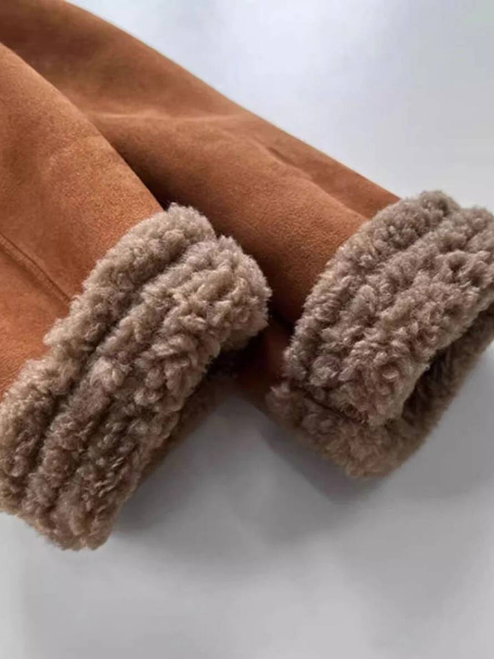 Levoire | Veste Pour Femme En Daim Polaire À Boutons, Col Rond, Manches Longues, Mode Femme Décontractée, Manteau D'Hiver