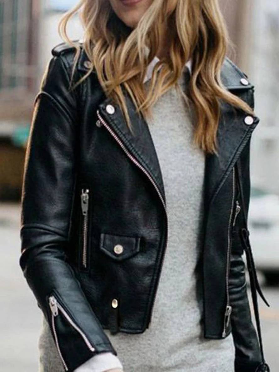 Levoire | Perfecto Veste En Simili Cuir Femme Noire