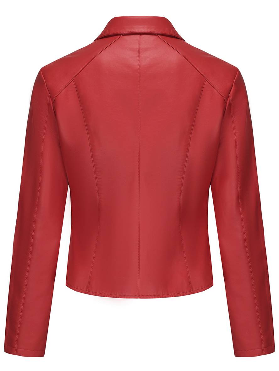 Levoire | Veste Courte Parfaite En Simili Cuir Avec Boutons Pression Et Clous, Col À Revers, Manches Longues, Mode De Loisirs Pour Femmes, Veste D'Automne