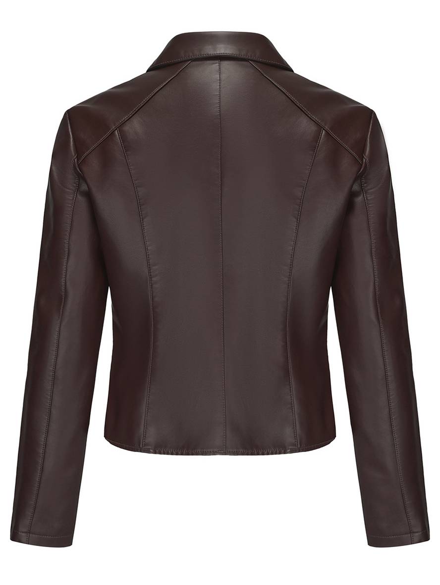 Levoire | Veste Courte Parfaite En Simili Cuir Avec Boutons Pression Et Clous, Col À Revers, Manches Longues, Mode De Loisirs Pour Femmes, Veste D'Automne