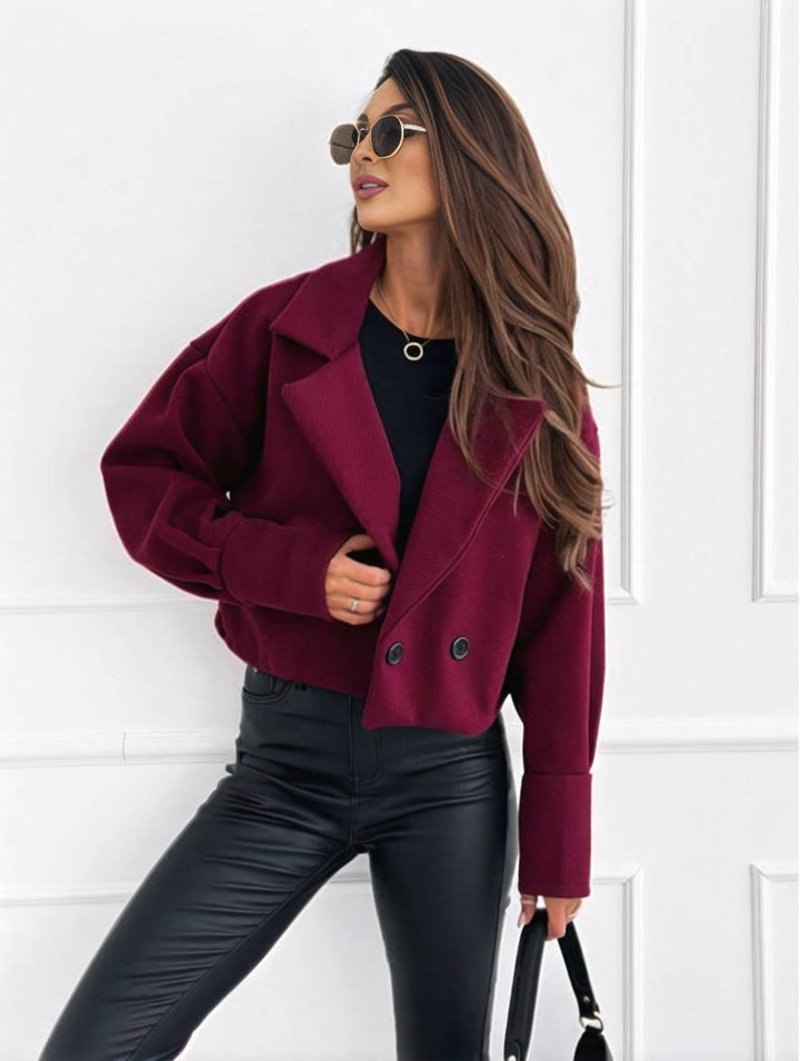 Levoire | Veste Unie Avec Boutons, Lin De Évêque, Dames, Élégant, Décontracté, Mode, Loisirs, Manteau