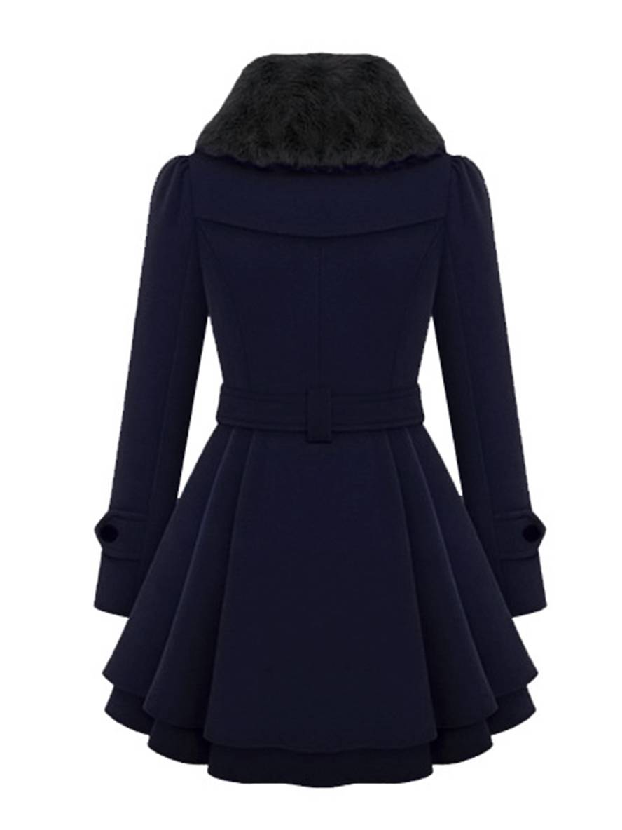 Levoire | Manteau Avec Fausse Fourrure À Double Bouton Femme Élégant Parka D'Hiver