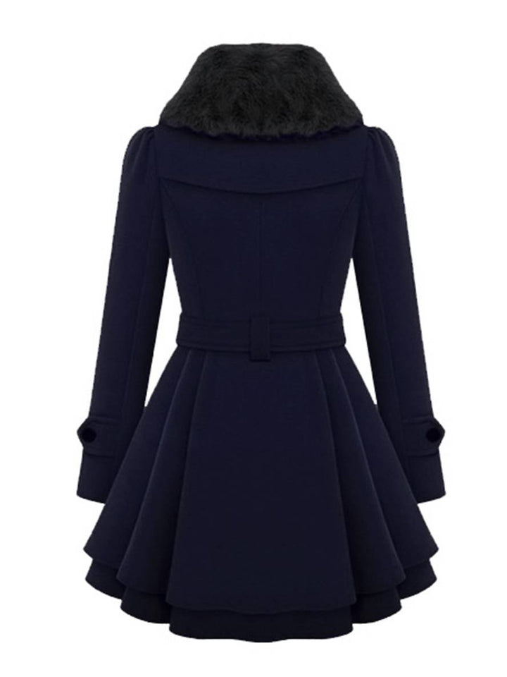 Levoire | Manteau Avec Fausse Fourrure À Double Bouton Femme Élégant Parka D'Hiver
