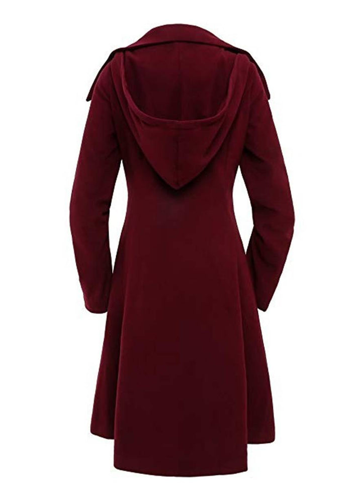 Levoire | Manteau En Laine Mi-Long Avec Capuche À Boutons Pour Femmes Vêtements Élégants Jacket Cape