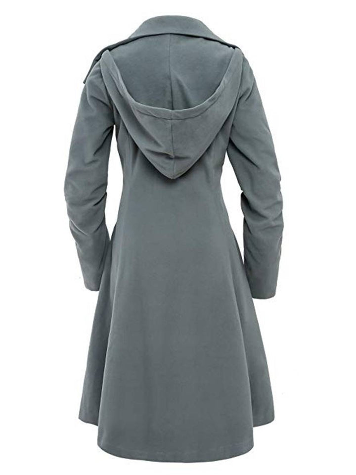 Levoire | Manteau En Laine Mi-Long Avec Capuche À Boutons Pour Femmes Vêtements Élégants Jacket Cape