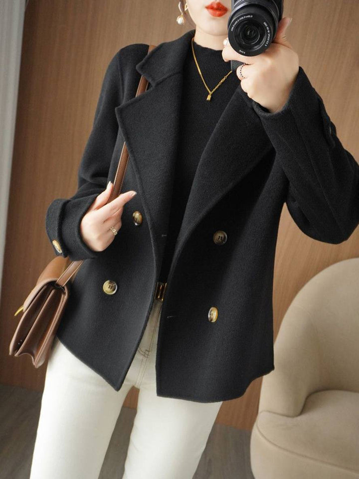 Levoire | Manteau Caban Unicolor Avec Double Boutonnière Et Col Revers Pour Femmes Élégant Décontracté Veste