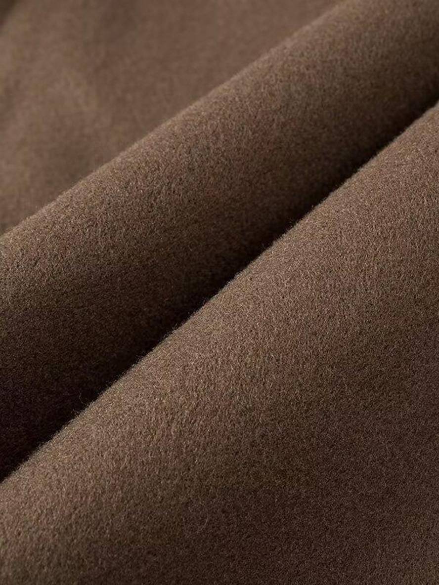 Levoire | Manteau En Laine Plus Long Avec Boutons, Poches, Col À Revers, Manches Longues Pour Femmes, Élégant, Décontracté, Ample, Hiver, Chic, Veste