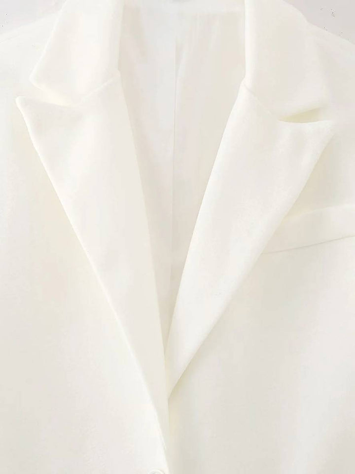 Levoire | Long Manteau En Laine Unicolore Franges Boutons Poches Col Revers Femme Élégant Décontracté Oversized Blouson