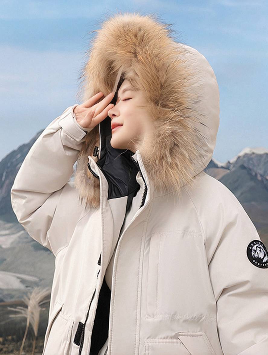 Levoire | Parka Avec Capuche Fermeture Éclair Poches Manches Longues Femmes Élégant Décontracté Ample Casual Manteau D'Hiver