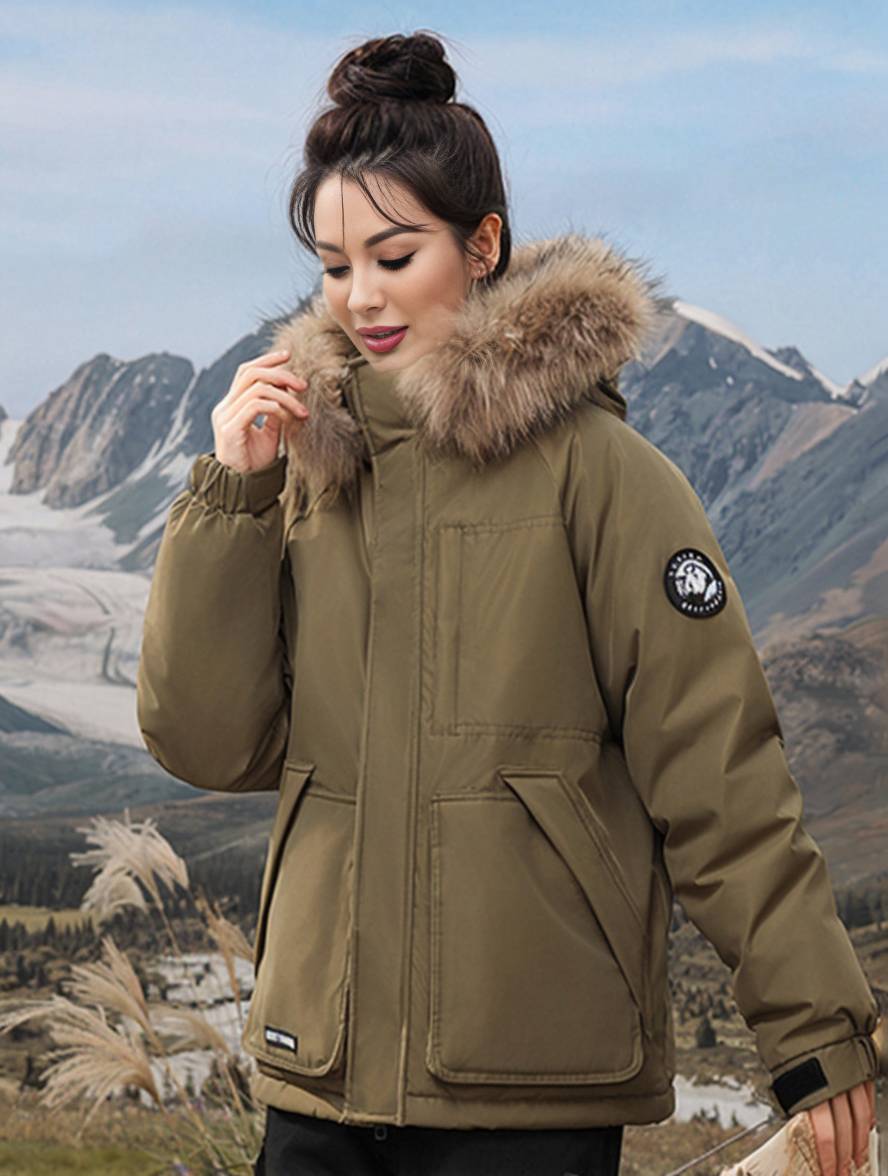 Levoire | Parka Avec Capuche Fermeture Éclair Poches Manches Longues Femmes Élégant Décontracté Ample Casual Manteau D'Hiver